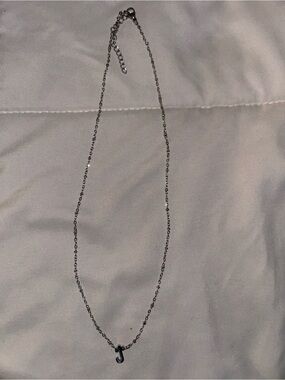 Silver Initial 'J' Necklace - Minimalist Women’s Jewelry